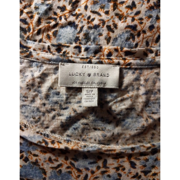 Lucky Brand Floral Top Size S/P - Picture 3 of 3